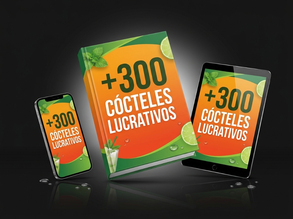 300 Cócteles Lucrativos - Mockup